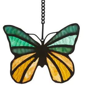 Metal Butterfly Wall Decor Stained Glass Hanging Butterfly