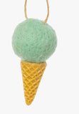 Felt Ice Cream Cone Ornament