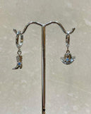 Silver Hat & Boots Earrings