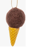 Felt Ice Cream Cone Ornament