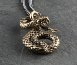 Coiled Snake Bronze Necklace