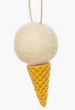 Felt Ice Cream Cone Ornament