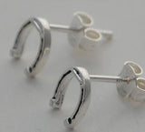 Sterling Silver Horseshoe Studs