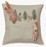 Winter Foxes Pocket Pillow