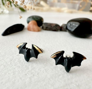 Porcelain Bat Stud Earrings