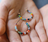 Beaded Hoop Earrings