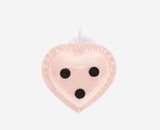 Enamel Pink Heart-shaped Candle Holder