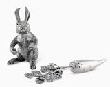 Rabbit & Carrot Pewter Salt & Pepper Shakers