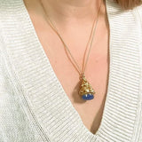 Blue Agate Bloom Necklace