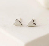 Silver Everly Heart Earrings