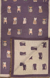 Reversible Cat Scarf Lilac