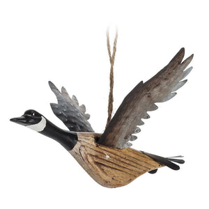 Flying Canadian Goose Ornament