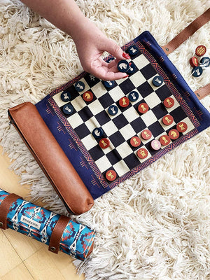 Pendleton Chess & Checkers Travel-Ready Roll Up Game