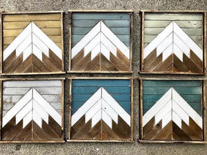 Handmade Mountain Wall Decor Small