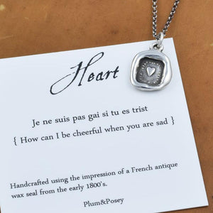 Mini Heart Wax Seal Pendant