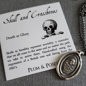 Death or Glory: Skull and Crossbones - Wax Seal Necklace