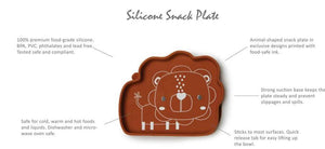 Lion Silicone Suction Snack Plate