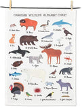 Canadian Wildlife Alphabet - Tea Towel