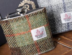 Macleod Tartan Harris Tweed Hip Flask