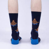 Meditating Bigfoot Men's Crew Sock