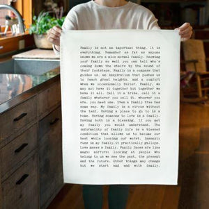 Family Typewriter Style - Tea Towel