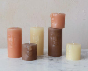 Nude Face PIllar Candle