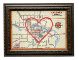 Embroidered Heart Downtown Calgary Wall Decor