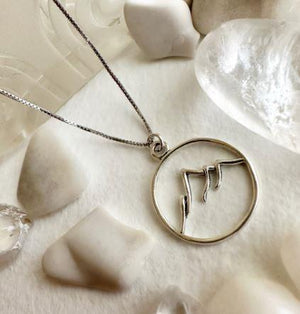 Silver Mountain Silhouette Necklace