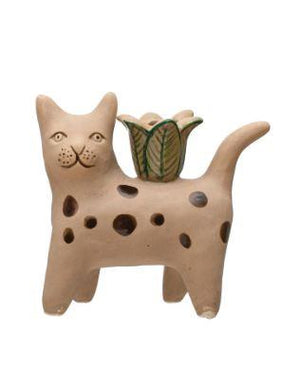 Standing Cat Candle Holder