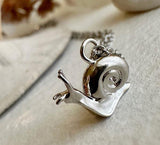 Silver Snail Necklace