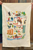 Calgary Icons Tea Towel