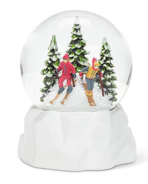 Downhill Skiiers Snow Globe