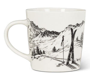 Ski Scene Sketch  Mug