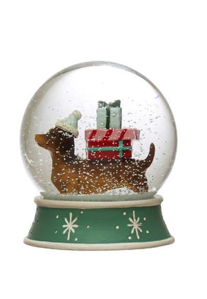 Holiday Daschund Snow Globe