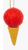 Felt Ice Cream Cone Ornament