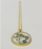 Forget Me Not Pressed Flower Necklace