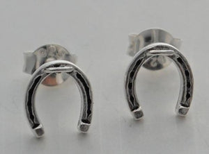 Sterling Silver Horseshoe Studs