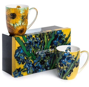 Van Gogh Flowers Mug Pair