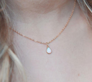 Opal Drop Necklace