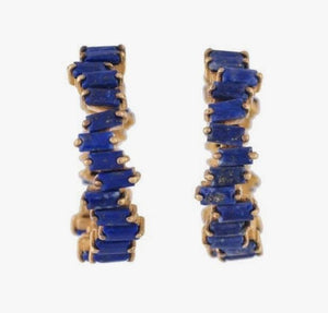 Lapis Lazuli Hoop Earrings