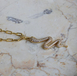 Crystal Snake Necklace