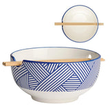 Jumbo Porcelain Noodle Bowl with Chopsticks