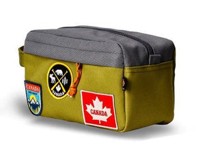 Travel Bag with Canada Patches Mustard