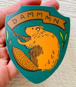 Damn Beaver Sticker