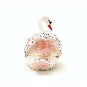 Pink Swan Trinket Box