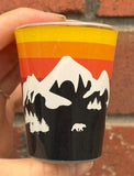 Calgary Mountain Sunset Shot Glass