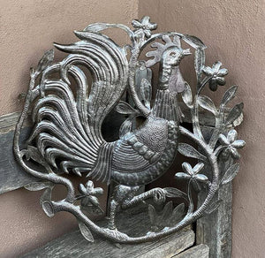 Metal Art Rooster 23"