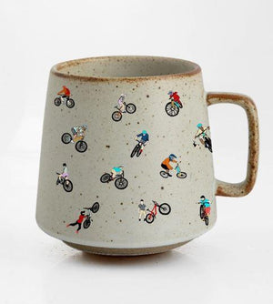 Mountain Biker Stoneware Mug