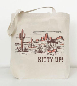 Kitty Up Cowgirl Tote Bag