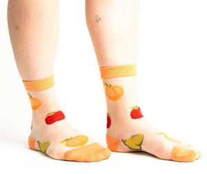 It's All Peachy Sheer Crew Socks